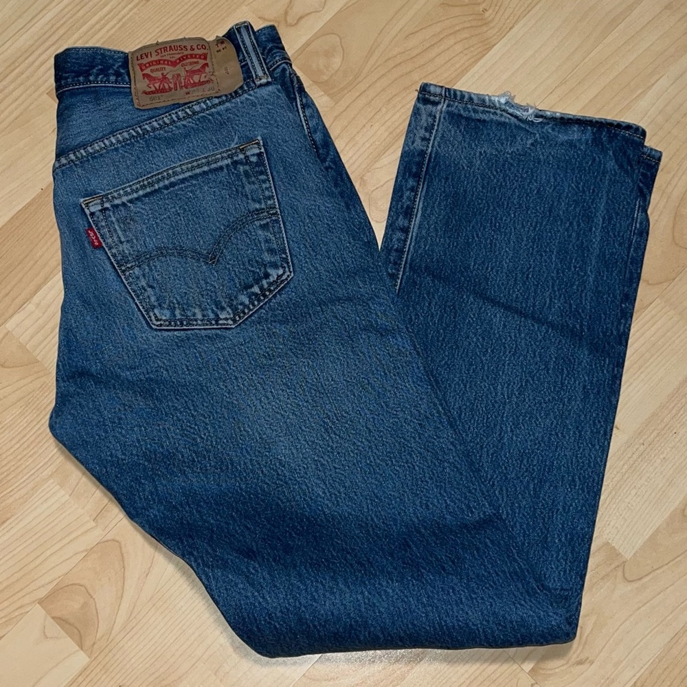 VTG Levis 501 34X36 Blue Red Tab Button Fly Jeans 80’s 90’s Men's (A)